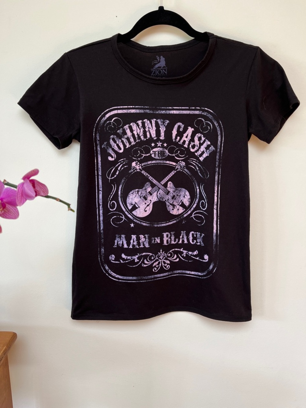 Rockwear Brown Graphic Tee with Light Pink Print